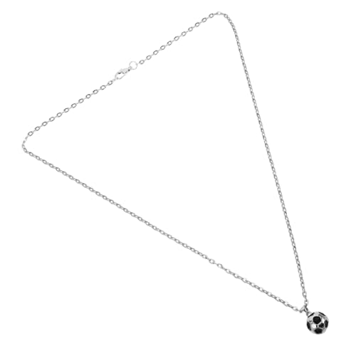 SHERCHPRY Fußball Halskette Silber mit Präzisem Anhänger Sportschmuck für Jungen und Männer Kreative Fußballkette als für Fußballfans Vielseitig Tragbar Alltag von SHERCHPRY