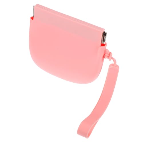 SHERCHPRY Geldbörse Aus Silikon Geldbeutel Schlank Kleine Geldbörse Material Damen Tragbare Tasche Kleine Schminktasche Größe Mini Selbstschließender Beutel Frauen Rosa Kieselgel von SHERCHPRY