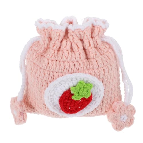 SHERCHPRY Kleiner Gehäkelter Geldbeutel Für Süße Handgefertigte Mini-münztasche Mit Kordelzug Für Alltag Und Besondere Anlässe Langlebig Und Praktisch von SHERCHPRY