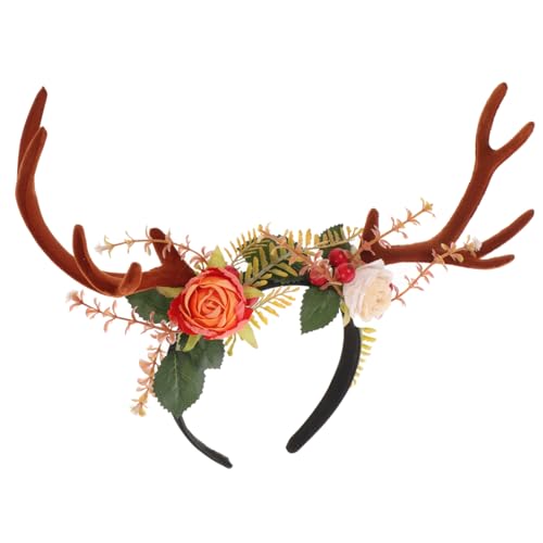 SHERCHPRY Geweih Stirnband Weihnachtsstirnbänder Haarschmuck Weihnachtshaarschmuck Weihnachtshaarreifen Kopfbedeckung Für Party Und Festlichkeiten von SHERCHPRY