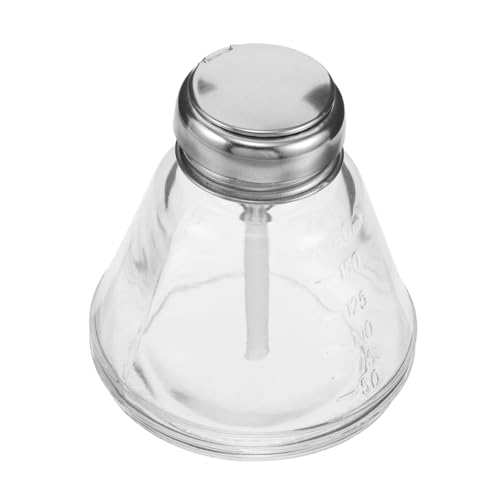 SHERCHPRY Glass Nail Polish Remover Dispenser Bottle Refillable Pump Bottle with Funnel for Easy Use for Makeup Remover and Manicure von SHERCHPRY