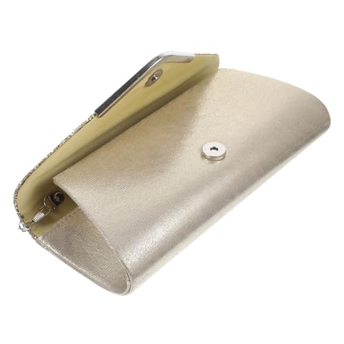 SHERCHPRY Glitzernde Clutch Abendtasche Gold mit Magnetverschluss Handtasche für Hochzeit Party Ball Kleine Umhängetasche mit Kette Perfektes für Damen von SHERCHPRY