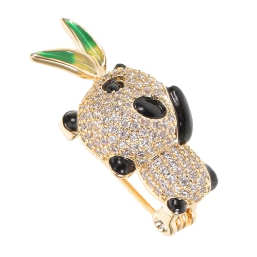 SHERCHPRY Glitzernde Panda-brosche mit Strasssteinen und Bambusblatt-motiv Leichter und Rutschfester Ansteckpin Eleganter Tier-broschen-schmuck für Hemden Hüte Rucksäcke und Pullover SHERCHPRY Glitzernde Panda-brosche mit Strasssteinen und Bambusblatt-motiv Leichter und Rutschfester Ansteckpin Eleganter Tier-broschen-schmuck für Hemden Hüte Rucksäcke und Pullover von SHERCHPRY