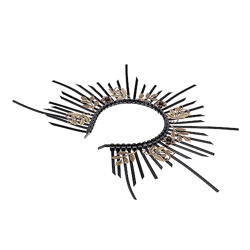 SHERCHPRY Gothic Party Stirnband Metall Haarreif Für Mädchen Verstellbar Schwarz Langlebig Für Halloween Hochzeiten Und Karneval von SHERCHPRY