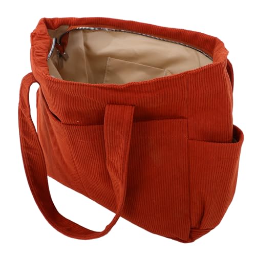 SHERCHPRY Große Canvas Tasche Retro Messenger Bag mit Großer Kapazität Vielseitige Umhängetasche und Schultertasche für Arbeit Uni Reisen Unisex Orange Japanischer Stil Robust und Langlebig von SHERCHPRY
