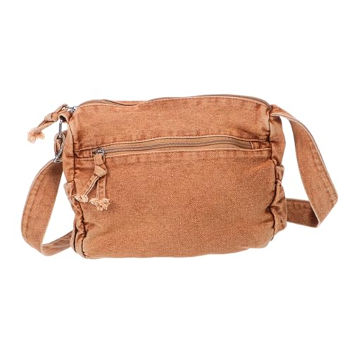 SHERCHPRY Große Damen Canvas Umhängetasche Leichte Denim Crossbody Bag mit Mehreren Fächern Geräumige Schultertasche für Alltag Reisen und Sicheres Verstauen Kleiner Gegenstände von SHERCHPRY