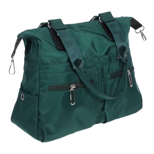SHERCHPRY Große Damen Schulter Tote Bag mit Reißverschluss und Fächern Komfortable Handtasche für Büro Arbeit und Alltag Stilvolle Geräumige Umhängetasche in Dunkelgrün von SHERCHPRY