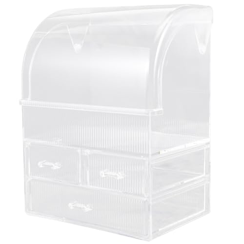 SHERCHPRY Großer Acryl Make Up Organizer mit Schubladen Transparente Aufbewahrungsbox für Kosmetik Desktop für Makeup und Andere Gegenstände Staubdicht und Langlebig von SHERCHPRY