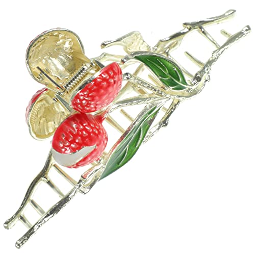 SHERCHPRY Großer Haarklammer für Damen im Litchi Design Stilvoller Haarclip für Langes Haar Praktische Haarspange für Make Up Kochen und Mehr Rutschfest und Langlebig von SHERCHPRY