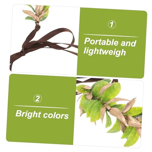 SHERCHPRY Grünes Stirnband Mit Blumenkronen-design Cosplay-kopfbedeckung Waldfeen-stirnband Mit Herzförmigen Akzenten Unisex Für Kostümpartys Und Theateraufführungen von SHERCHPRY