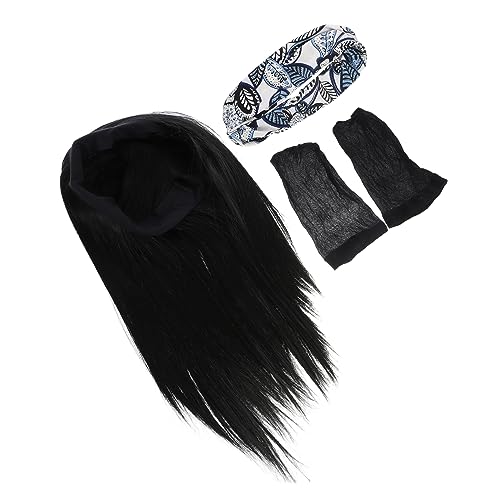 SHERCHPRY Haarband Perücke Mit Perücken Netz Für Frauen Lange Glatte Haar Perücke Für Partys Und Alltag Hautfreundlich Und Leicht von SHERCHPRY