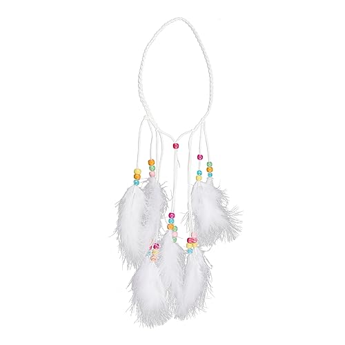 SHERCHPRY Haargummi Kopfbedeckung Haarschmuck Hochzeitsgast Kostüm haarband boho haarband Federhaarbänder für Frauen böhmische Stirnbänder für Mädchen Kette Seil von SHERCHPRY
