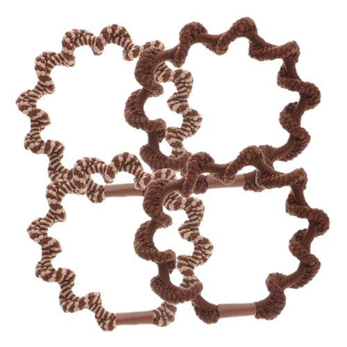 SHERCHPRY 4stücke Gedrehte Haargummis Aus Stoff Für Zöpfe Elastische Haarbänder Für Damen Und Mädchen Braun Und Kaffee Hair Accessories Für Jeden Anlass von SHERCHPRY