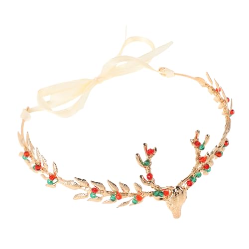 SHERCHPRY Blattkrone Strass-haarschmuck Damen Krone-design Stirnband Für Weihnachten Weihnachts-haarschmuck Weihnachtskopf Diadem Partygeschenk von SHERCHPRY