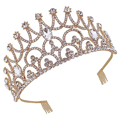 SHERCHPRY Braut Stirnband Mit Strass Dekor Tiara Für Frauen Mädchen Hochzeit Geburtstag Party Fotoshootings Leicht Und Langlebig Glänzender Kopfschmuck Für Verschiedene Anlässe von SHERCHPRY