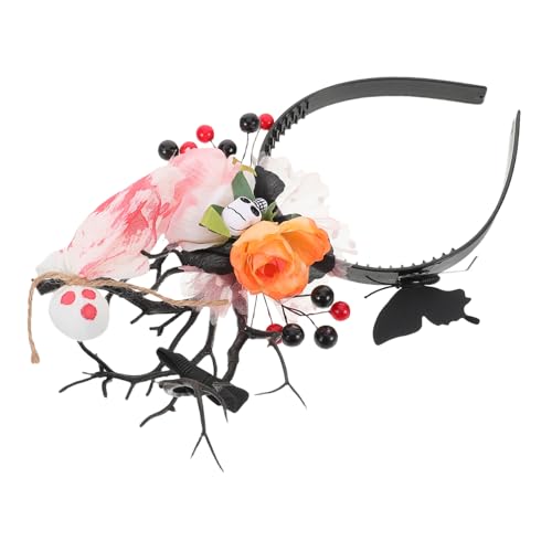 SHERCHPRY Halloween Haarreif mit Hirschgeweih Geist und Schmetterling Einzigartiges Blumenkronen Design Leichtes Party Accessoire für Kostüm und Cosplay Events von SHERCHPRY