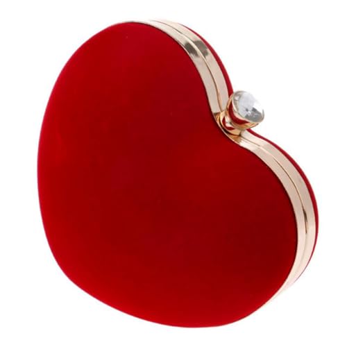 SHERCHPRY Handgefertigte Herzform Clutch Tasche Damen Elegant Portabel Abendtasche Frei von Kette Große Kapazität für Hochzeit Party Veranstaltungsabend von SHERCHPRY