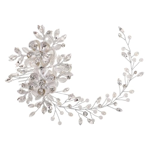 SHERCHPRY Handgefertigter Brautschmuck Haarkamm mit Funkelnden Strasssteinen Robuster Hochzeit Haarschmuck für Frauen Vielseitig für Frisuren Langlebiges Design Glamouröse Kopfbedeckung von SHERCHPRY