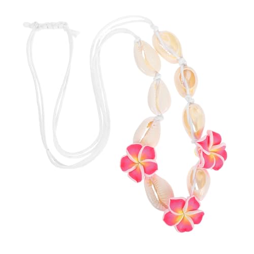 SHERCHPRY Bunte Muschelhalskette Damen Weichem Ton Handgefertigte Hawaii Halskette mit Muschelblumen Leicht und für Strand Party und Alltag von SHERCHPRY