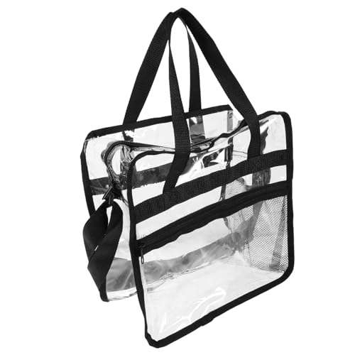 SHERCHPRY Handtasche Durchsichtiger Kulturbeutel Klare Stadiontasche Hängende Kulturbeutel Gelee-einkaufstaschen Klare Umhängetaschen Für Damen Klarsichtbeutel PVC Reisen Blinddarm Draussen von SHERCHPRY