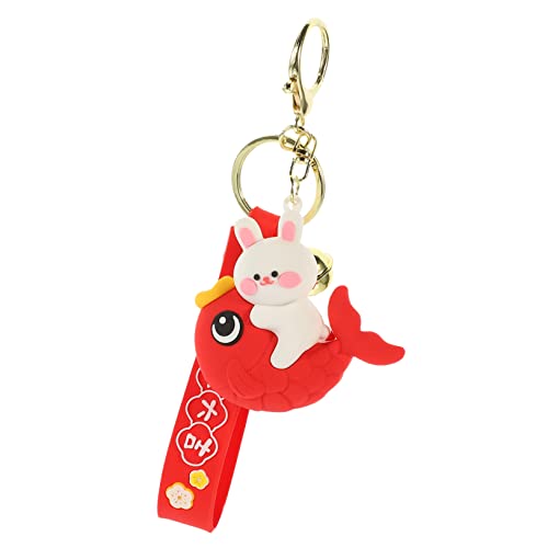 SHERCHPRY Hase Schlüsselanhänger Kawaii Schlüsselanhänger Handschlaufe Für Geldbörse Schlüsselanhänger Mit Kaninchen-anhänger Häschen-anhänger Fräulein Tasche PVC Armband von SHERCHPRY