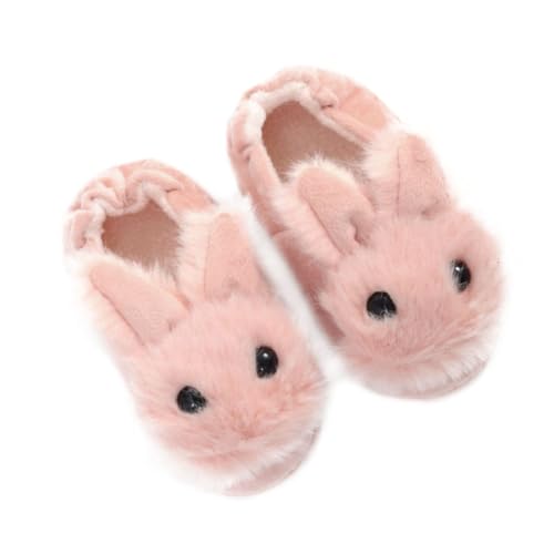 SHERCHPRY Hausschuhe Winter Flauschige Kuschelpantoffeln mit Rutschfester Sohle und Fersen Schutz Weiche Leichte Baumwoll Slippers in Niedliches Kaninchen Design von SHERCHPRY