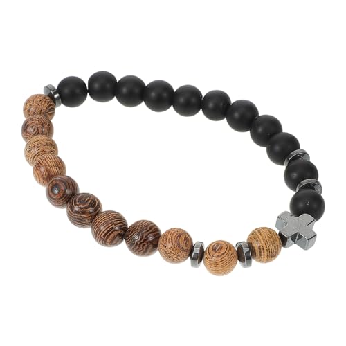 SHERCHPRY Holzperlen Armband Mit Kreuz Für Herren Und Damen Unisex Beaded Bracelet Für Partys Und Besondere Anlässe Perfektes Zur Verbesserung Ihres Persönlichen Looks von SHERCHPRY