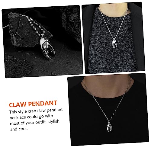 SHERCHPRY Herren Halskette Titanstahl mit Kreativem Krebs Klauen Anhänger Robuste Kette Hip Hop Schmuck für Partys und Alltag von SHERCHPRY
