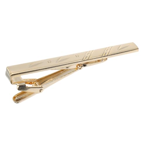 SHERCHPRY Herren Krawattenklammer Metall Goldene Necktie Bars Vielseitiger Business Party Hochzeit Ansteckklammer Robuste Formelle Mode Accessoires für Anzug und Hemd von SHERCHPRY