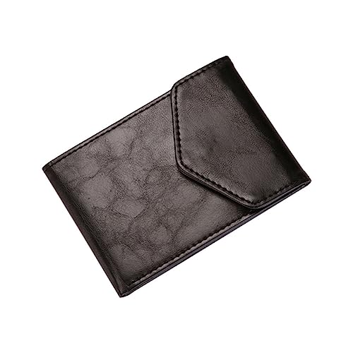 SHERCHPRY Herren Wallet PU mit Praktischem Münzfach und Einfachem Design Schwarz für Geschäftsleute und Studenten Vielseitig Einsetzbar als Geldbörse Clutch oder Kartenetui von SHERCHPRY