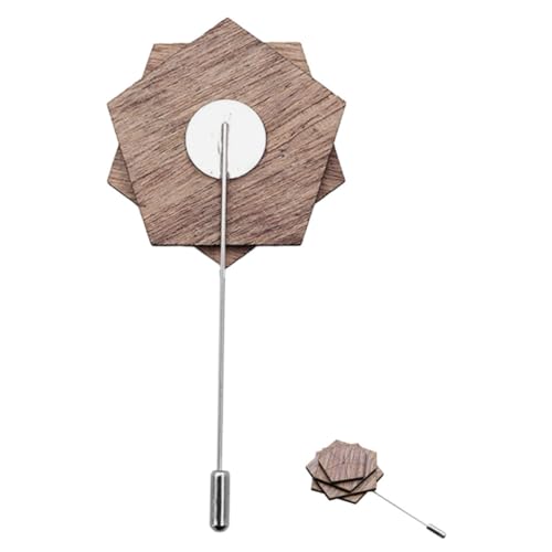 SHERCHPRY Herrenkorsage aus Holz Broschennadel aus Holz Anstecknadel aus Holz reversnadel herren Lapel Pin für Herren deko Männer Reversnadel Anstecknadel für Herren Blumen schmücken Stift von SHERCHPRY