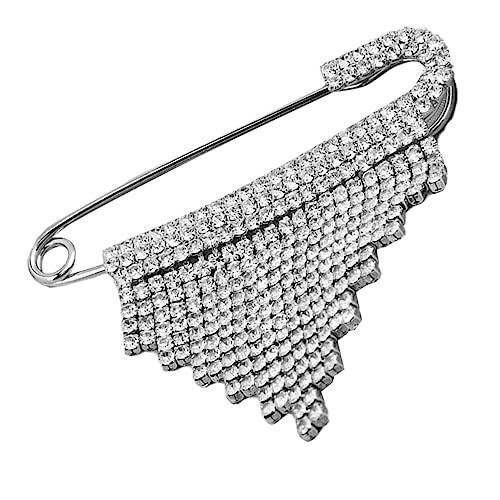 SHERCHPRY Herzförmige Brosche mit Quaste und Funkelnden Strasssteinen Modisches Damen Accessoire für Kleidung Taschen und Kostüme Langlebig Farbbeständig Vielseitig Einsetzbar Geschenkidee von SHERCHPRY