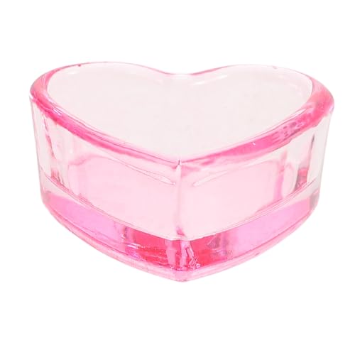 SHERCHPRY Herzform Glastasse Für Nagelbürsten Und Acrylnägel Dekorative Maniküre-schale Aus Glas Geeignet Für Nagelzubehör Und Aufbewahrung Von Kleinen Gegenständen von SHERCHPRY