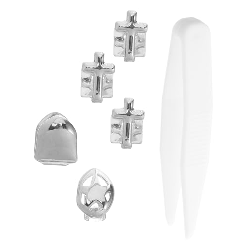 SHERCHPRY Hip Hop Zahnornament Rapper Zahngrills Zahnschmuck Für Frauen Hip Hop Rapper Grills Zahngrill Halloween Männer Frauen Grills Zahndekor Silber Kupfer von SHERCHPRY
