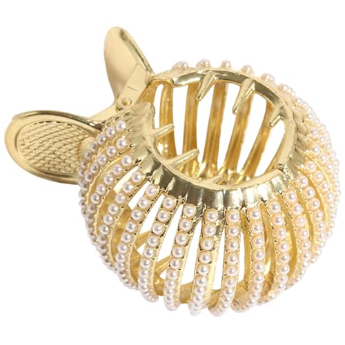 SHERCHPRY Hochwertige Haarklammer Für Pferdeschwanz Mit Perlenschmuck Dekorative Haarspange Für Frauen Rutschfest Für Dickes Haar Eleganter Haarclip Für Stilvolle Frisuren von SHERCHPRY