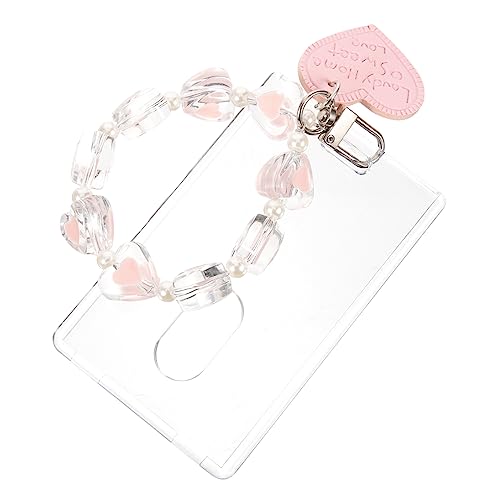 SHERCHPRY Schlüsselanhänger Niedliche Acryl-kartenhülle Mit Herz Kreditkartenhalter Für Bus Schule Und Bibliothek von SHERCHPRY
