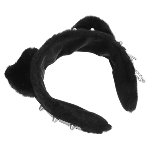 SHERCHPRY Katzenohren-stirnband Party-stirnband Nieten-kopfbedeckung Katzenkostüm Stirnband Accessoire Für Kostümpartys Karneval Weihnachten Cosplay Und Silvesterpartys von SHERCHPRY