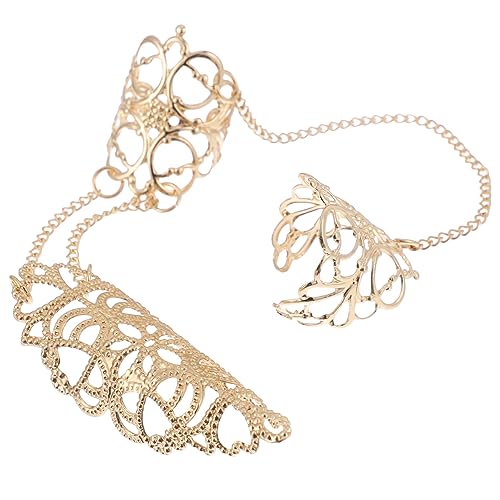 SHERCHPRY Ketten Fingerring Für Damen Offener Vintage Ring Aus Robustem Metall Eleganter Schmuck Für Besondere Anlässe Für Geburtstage Und Hochzeiten von SHERCHPRY