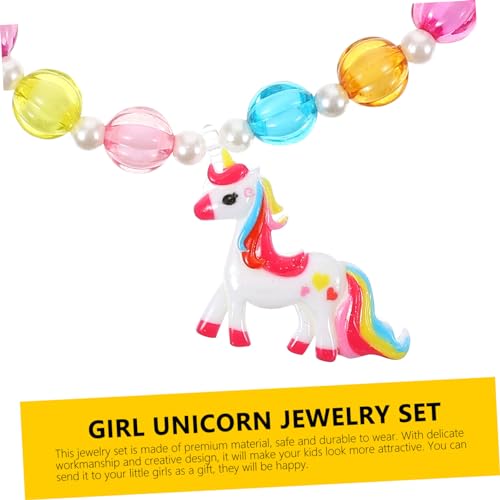 SHERCHPRY Schmuckset Für Mädchen Mit Einhorn Motiv Inkl Halskette Ring Armband Und Ohrringen Für Party Und Alltag Filigran Und Kreativ von SHERCHPRY