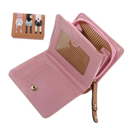 SHERCHPRY Kleine Mädchen Bifold Geldbörse mit Süßem Design Kompakt aus Weichem Kunstleder mit Druckknopf Münzfach und Kartenhalter für Schülerinnen und Alltag von SHERCHPRY