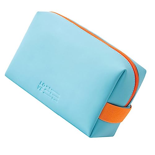 SHERCHPRY Kleine Mini-Kosmetiktasche Für Damen Tragbare Pu-Make-up-Tasche in Sanftem Blau Für Urlaub Reisen Und Tägliche Nutzung von SHERCHPRY