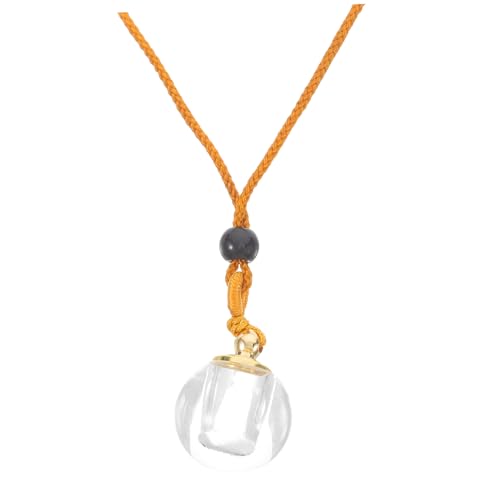 SHERCHPRY Kleiner Wasserdichter Hohlglas Anhänger Halskette zum Befüllen Leerer Kristallflaschen Charm für Persönliche Erinnerungen Praktisches Schmuckstück für Damen und Vielseitige von SHERCHPRY