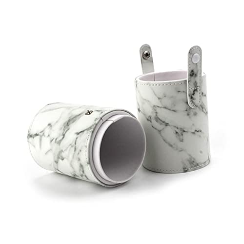 SHERCHPRY Kosmetikpinseltasche Aus Pu Mit Marmoroptik Tragbares Make-up-pinseletui Geräumiger Organizer Für Reisen Und Zuhause Leicht Und Kompakt von SHERCHPRY