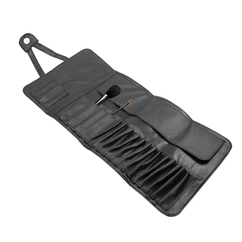 SHERCHPRY Kosmetiktasche Für Damen Make-up-pinseltasche Mit Pinselhalter Tragbare Pu-Kosmetiktasche Kosmetik-Organizer-Tasche Für Home Und Shop von SHERCHPRY