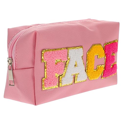 SHERCHPRY Kosmetiktasche Für Damen Mit Stickerei Kulturbeutel Zum Tragen Reisetasche Mit Reißverschluss Praktische Aufbewahrungstasche Für Kosmetik Dekorative Make-up-Tasche Für Reisen von SHERCHPRY