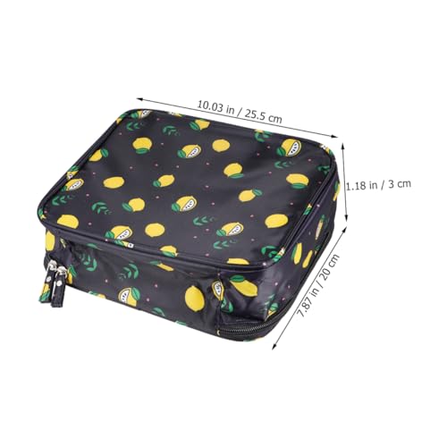 SHERCHPRY Kosmetiktasche Make Up für Damen Großer Stauraum Leicht und Kompakt für Reisen Outdoor Aktivitäten Badezimmerorganisation und Mehr Lemon von SHERCHPRY