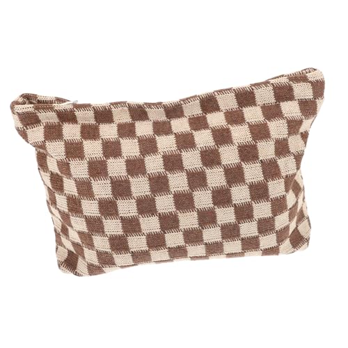 SHERCHPRY Strickte Make-up-Tasche Mit Reißverschluss Reise-Kosmetiktasche Für Damen Aufbewahrungstasche Aus Leicht Und Tragbar Für Kosmetika Und Kleine Gegenstände von SHERCHPRY
