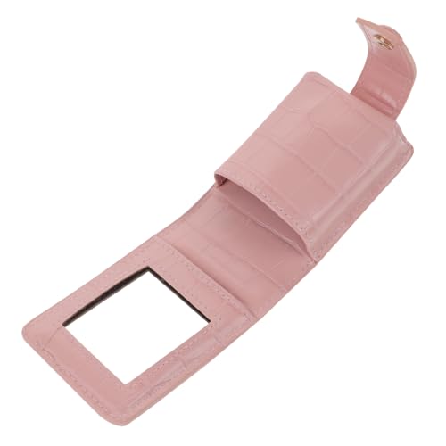SHERCHPRY Kosmetiktasche Toilettenartikel Beuteltasche für Damen Fall schlank schminkspiegel Lippenmaske Lippenstift-Aufbewahrungstasche Tragbare Lippenstifttasche Pu Rosa von SHERCHPRY