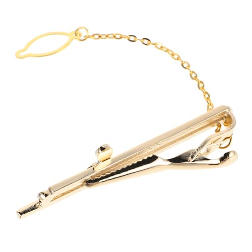 SHERCHPRY Krawattenklammer Herren Gold Musiksymbol Kupfer Dekorative Krawattennadel für Hochzeit Business und Festliche Anlässe Modischer und Robuster Halteclip von SHERCHPRY