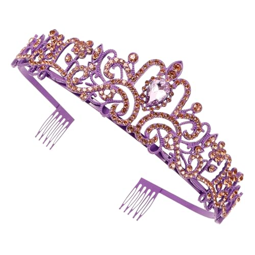 SHERCHPRY Kristallkrone Haarschmuck für Strass-Stirnband für Mädchen princess crown hochzeit haarschmuck Haarband Tiara für Frauen Hochzeitskrone Stirnband Cosplay Kopfbedeckung Zubehör von SHERCHPRY